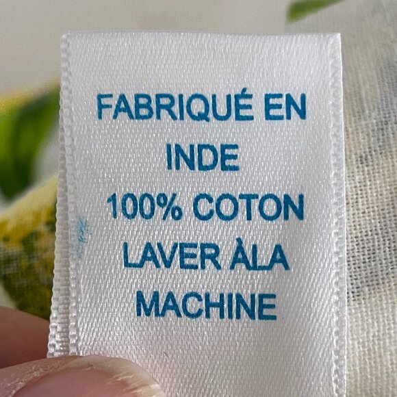 April Cornell Lemon Print Tote Shopping Bag Crossbody/Shoulder Wht Yel Grn NWOT - Picture 6 of 7